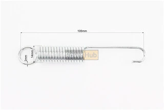 Пружина підніжки бічної (&asymp;L105мм, D14мм, 17 витків)