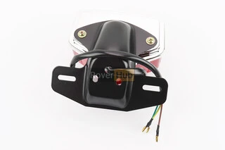 Ліхтар задній ALPHA, чорна ніжка під два болти (якісний), тип 1