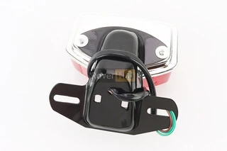 Ліхтар задній ALPHA, чорна ніжка під два болти (якісний), тип 2