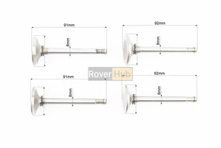 Клапан впускной (h-92; D-38), выпускной (h-91; D-35) к-кт 4шт УРАЛ