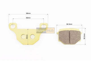 Тормозные колодки (дисковые) Viper 125J;V150A/Suzuki GS-125;GX-125;SJ-125/Wuyang Wy-125/Branson BM-125/KEEWAY Speed125/150/TGB