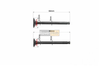 Клапан впускний, випускний (НЕМАГНІТний) к-кт 64мм