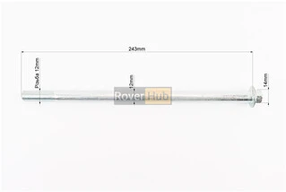 Вісь переднього колеса d12mm; L243mm + гайка