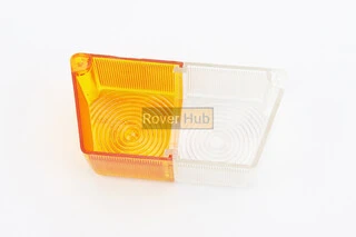 Скло ліхтаря коляски переднє, біло-жовте