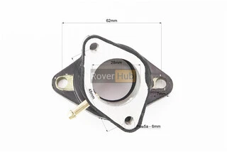 Патрубок карбюратора прорезиненный