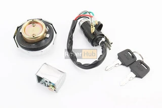 Замки к-кт (запалювання + кермо + кришка бака кругла)