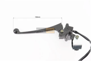 Важіль керма лівий (барабан. гальмо) з кріпленням в зборі, чорний