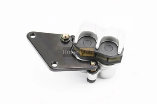 Гальмівний супорт задньої системи (двопоршневий)+колодки ТИП №2, сріблястий