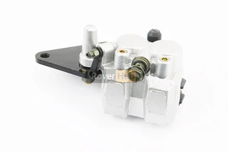 Гальмівний супорт задньої системи (двопоршневий)+колодки ТИП №2, сріблястий