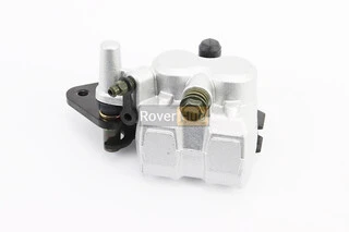 Гальмівний супорт задньої системи (двопоршневий)+колодки ТИП №3.1, сріблястий