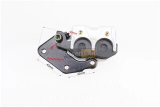 Гальмівний супорт задньої системи (двопоршневий)+колодки ТИП №4, сріблястий