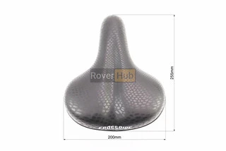 Сиденье ХВЗ 255x200мм, чёрное CROSSRIDE N153В