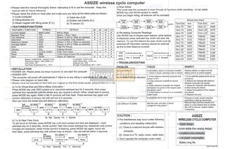Велокомп'ютер 11-функцій, бездротовий, чорний AS-4000 (без батарейок)
