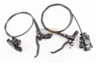 Тормоз Disk-brake гидравлический передний (F160/R140мм)+задний (F180/R160мм), чёрный