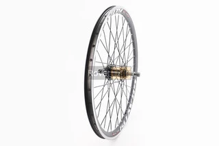 Колесо 24" заднее V/Disk-brake, обод "капля" алюминиевый, втулка 14Gx36H, под вольнобег, крепл. гайка, "GRAVITY"