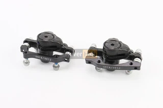 Гальмо Disk-brake переднє (F160/R140мм)+заднє (F180/R160мм), диски 160мм, кріпл. 6 болтів, чорні DX-2018