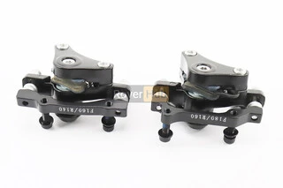 Гальмо Disk-brake переднє (F160/R140мм)+заднє (F180/R160мм), диски 160мм, кріпл. 6 болтів, чорні DX-2018, тип 2