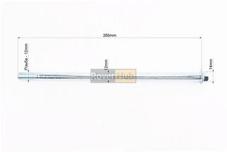 V200R Вісь переднього колеса d12mm; L265mm + гайка