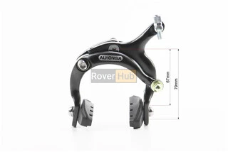 Гальмо ROAD V-brake кліщового типу, переднє+заднє, хід колодки 67-79мм, алюмінієве, чорне HJ-1201AD