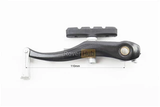 Гальмо V-brake 110мм (2 колеса) з ручками, тросами, алюмінієве, чорне