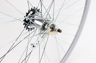 Колесо 28" заднє, обід "крапля" алюмінієвий, втулка ХВЗ черв'якова 14Gх36H, крепл. гайка, сіре