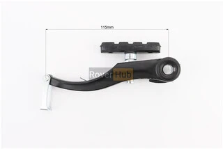 Гальмо V-brake 115мм (2 колеса) з ручками, тросами, алюмінієве, чорне