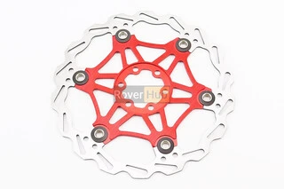Гальмівний диск 180мм, кріпл. 6 болтів, на алюмінієвому павуку, червоний FD-01