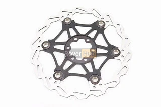 Тормозной диск 180мм, крепл. 6 болтов, на алюминиевом пауке, чёрный FD-01