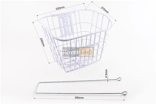 Кошик багажний передній 26" з кришкою, білий YZ-061 (можливі подряпини, сколи, дефекти фарбування)