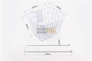 Корзина багажная передняя 28" с крышкой, белая YZ-061 (возможны царапины, сколы, дефекты покраски)