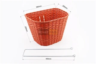 Кошик багажний передній 28" з кришкою, пластмасовий, коричневий TH-057