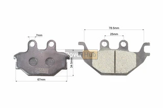 Гальмівні колодки (дискові) V250-R1/ARCTIC CAT-DVX 250/BOMBARDIER-250/KYMCO-KXR 250/YAMAHA YZF-R 125 к-кт