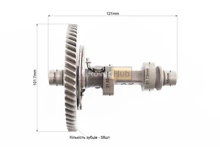 Распредвал с шестерней в сборе Z-58, металл 173F/177F/182F/188F/190F