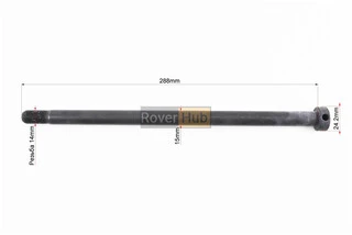 BOXER BM/ВМX 150cc Вісь заднього колеса d15mm; L288mm "PF131245"