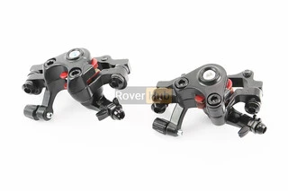 Тормозные суппорта передний (F160/R140мм)+задний (F180/R160мм), чёрный BOLI