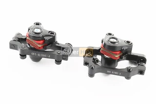 Тормозные суппорта передний (F160/R140мм)+задний (F180/R160мм), чёрный BOLI