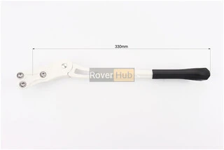 Підніжка бокова задня для 26", кріплення за перо рами, алюмінієва, біла HS-016