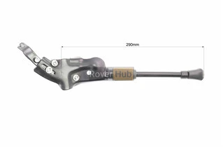 Підніжка бокова задня телескопічна для 24"- 29", з регульованим кутом кріплення, алюмінієва, чорна HS-002D