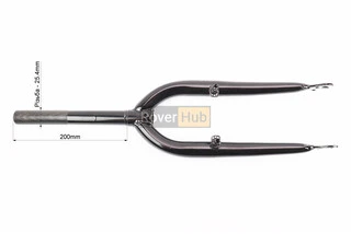 Вилка 20" с резьбой 1" (25,4мм), шток 200мм, V-brake, чёрная