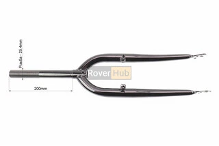 Вилка 24" з різьбою 1" (25,4мм), шток 200мм, V-brake, чорна (можливі подряпини, дефекти фарбування)