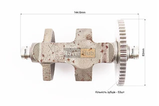 Вал балансувальний + шестерня Z-53, d-23mm + подшипник 6203-2шт 186F, запресований к-кт