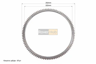 Венец маховика Z-97, Dвнт.-222mm 178F