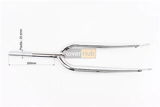 Вилка 24" с резьбой 1" (25,4мм), шток 200мм, никелированная