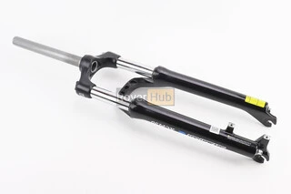 Вилка 26" амортизаційна, без різьби 1-1/8" (28,6мм), шток 240мм, з ходом 100мм, Disk-brake, пружинно-оливна, виносний Lockout,