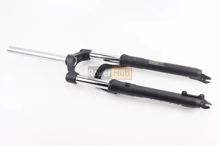 Вилка 26" амортизаційна, без різьби 1-1/8" (28,6мм), шток 255мм, з ходом 100мм, Disk-brake, пружинно-оливна, Lockout, чорна N780