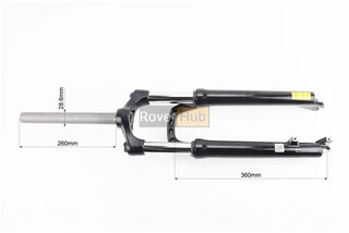 Вилка 26" амортизаційна, без різьби 1-1/8" (28,6мм), шток 260мм, з ходом 80мм, Disk-brake, пружинно-оливна, Lockout, алюмінієва,