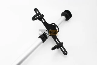 Підставка під 2 велосипеди телескопічна 1,8-3м, регульований кут нахилу велосипеда, алюмінієва, сіра HS-051