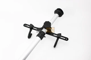 Підставка під 2 велосипеди телескопічна 1,8-3м, регульований кут нахилу велосипеда, алюмінієва, сіра HS-051