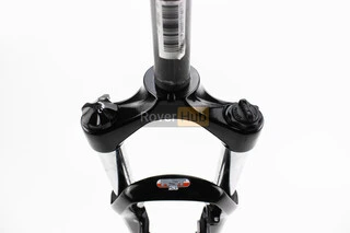 Вилка 26" амортизаційна, без різьби 1-1/8" (28,6мм), шток 260мм, з ходом 100мм, V/Disk-brake, пружинно-оливна, Lockout, чорна