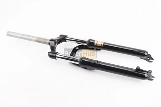 Вилка 26" амортизационная, без резьбы 1-1/8" (28,6мм), шток 260мм, с ходом 75мм, Disk-brake, M Lockout, чёрная LJ-644